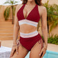 🔥Last Day Sales 50% off!😍👙High Waisted Tummy Control Color Block Bikini Sets