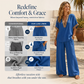 Women’s V-Neck Top and Wide Leg Pants Set