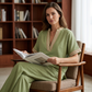 Women’s V-Neck Top and Wide Leg Pants Set