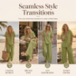 Women’s V-Neck Top and Wide Leg Pants Set