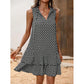 👗 LIMITED-TIME 50% OFF! ✨ Women's Geometric Print Bow Dress – Abstract Art, Decorative Bow, Flattering Fit 💃