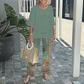 💃2025 Hot Sale 50% Off🔥Women’s Printed Pants and Crew Neck Top Set