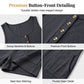 Women's Sleeveless Button-Front Romper