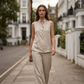 🎉 LIMITED TIME 50% OFF! 💕Women's Minimalist Sleeveless Top & Wide-Leg Pants Set