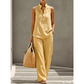 🎉 LIMITED TIME 50% OFF! 💕Women's Minimalist Sleeveless Top & Wide-Leg Pants Set
