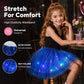 LED Light Up Sequin Tutu Skirt Star Mesh Princess Skirt for Girls and Adults