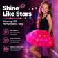 LED Light Up Sequin Tutu Skirt Star Mesh Princess Skirt for Girls and Adults