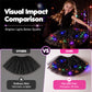 LED Light Up Sequin Tutu Skirt Star Mesh Princess Skirt for Girls and Adults
