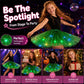 LED Light Up Sequin Tutu Skirt Star Mesh Princess Skirt for Girls and Adults