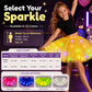 LED Light Up Sequin Tutu Skirt Star Mesh Princess Skirt for Girls and Adults