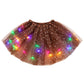 LED Light Up Sequin Tutu Skirt Star Mesh Princess Skirt for Girls and Adults