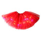 LED Light Up Sequin Tutu Skirt Star Mesh Princess Skirt for Girls and Adults