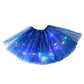 LED Light Up Sequin Tutu Skirt Star Mesh Princess Skirt for Girls and Adults