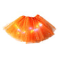 LED Light Up Sequin Tutu Skirt Star Mesh Princess Skirt for Girls and Adults