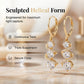 Asymmetrical Spiral & Drop Earrings