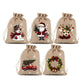 🎁 Christmas Drawstring Gift Bags – Festive Santa & Reindeer Prints, Double Drawstring Closure & Durable Fabric – Holiday Cheer in Every Gift ✨